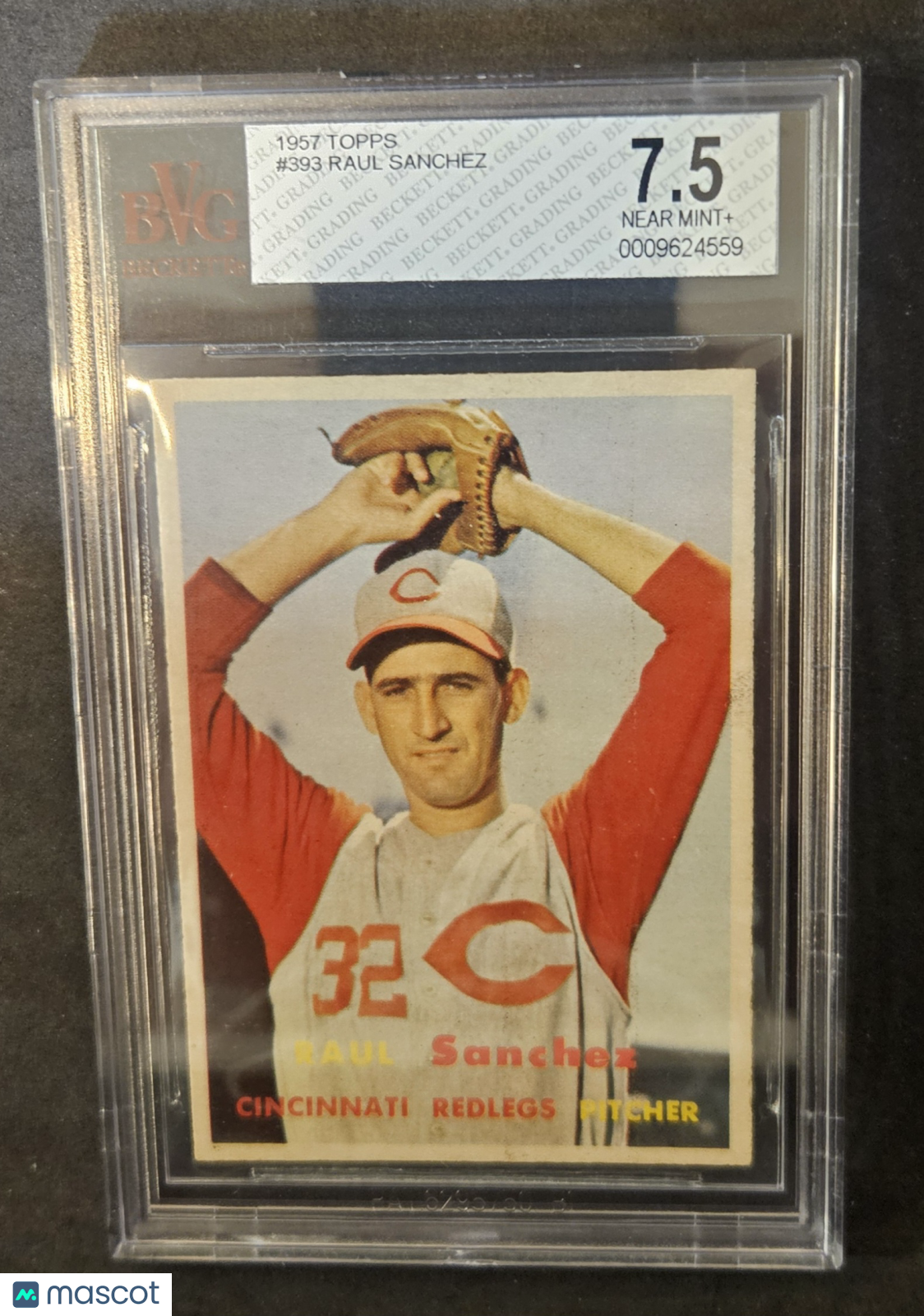 1957 Topps Raul Sanchez #393 Rookie BVG 7.5