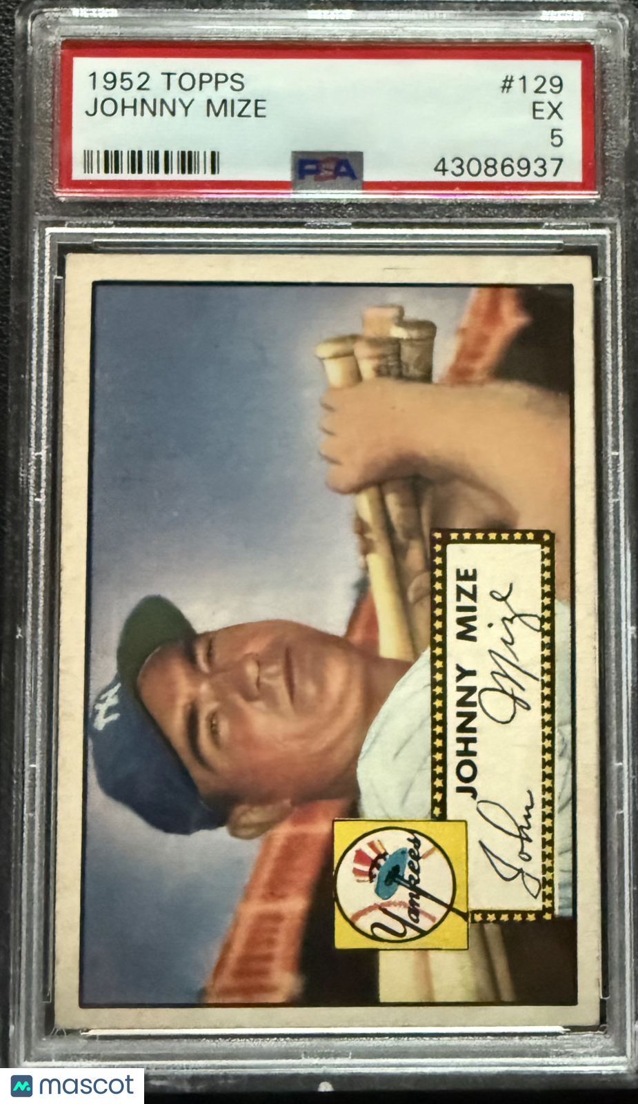 1952 Topps Johnny Mize #129 PSA 5
