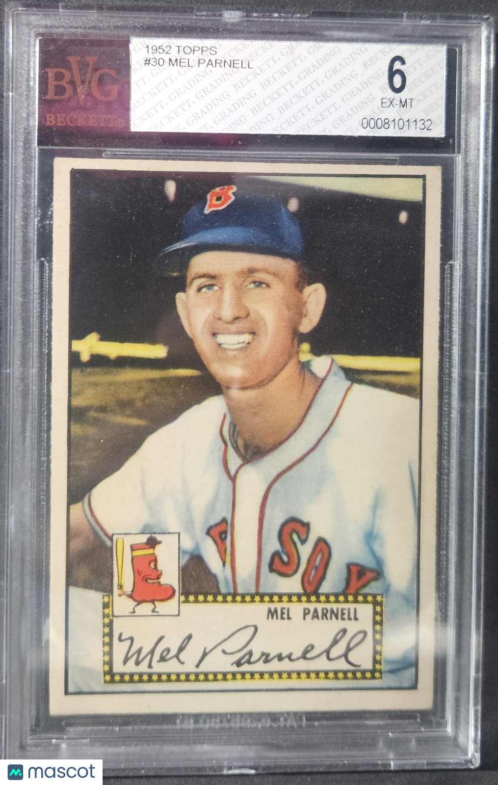 1952 Topps Mel Parnell #30 BVG 6