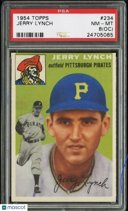 1954 Topps Jerry Lynch #234 Oc PSA 8
