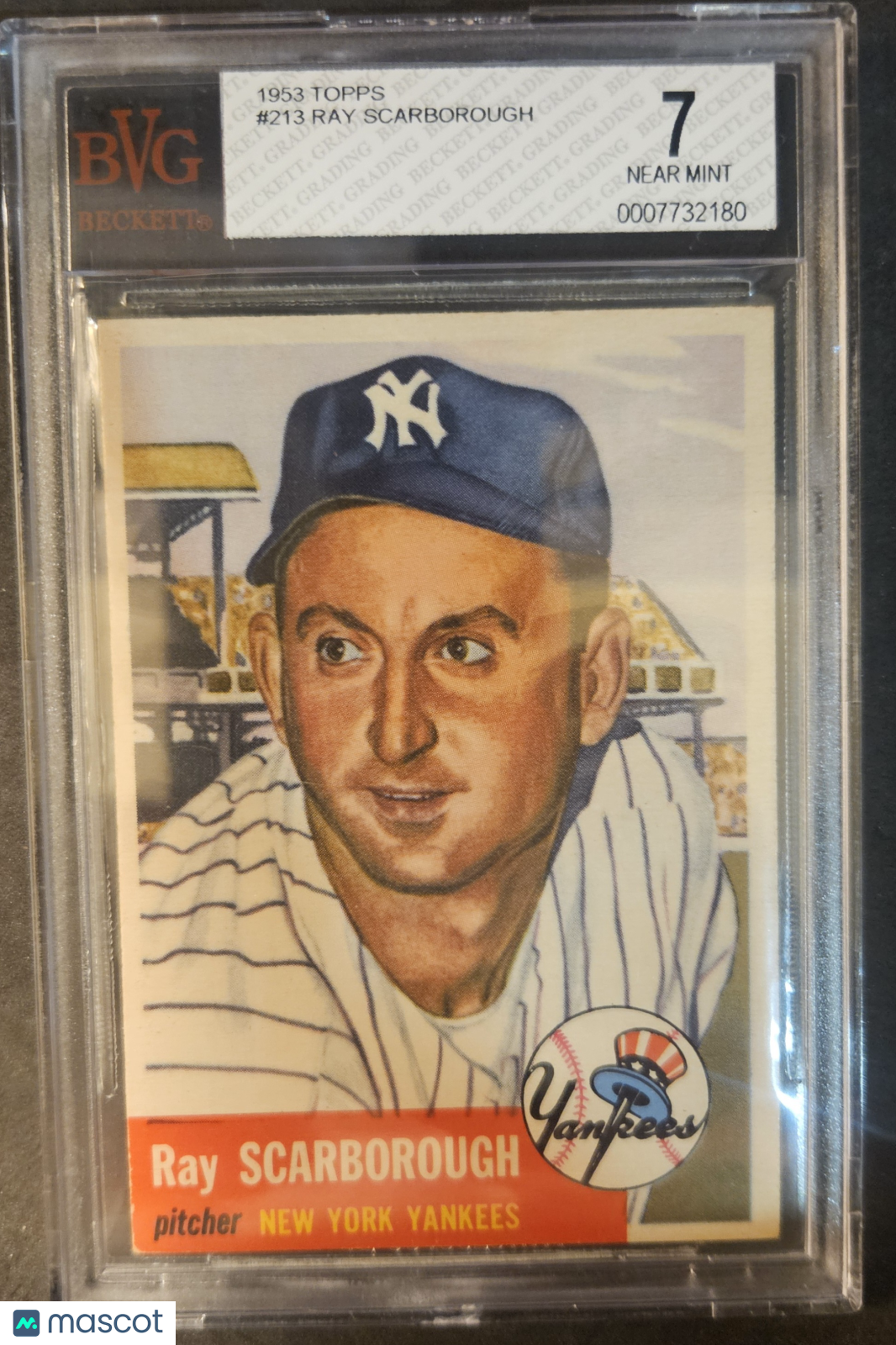 1953 Topps Ray Scarborough #213 BVG 7