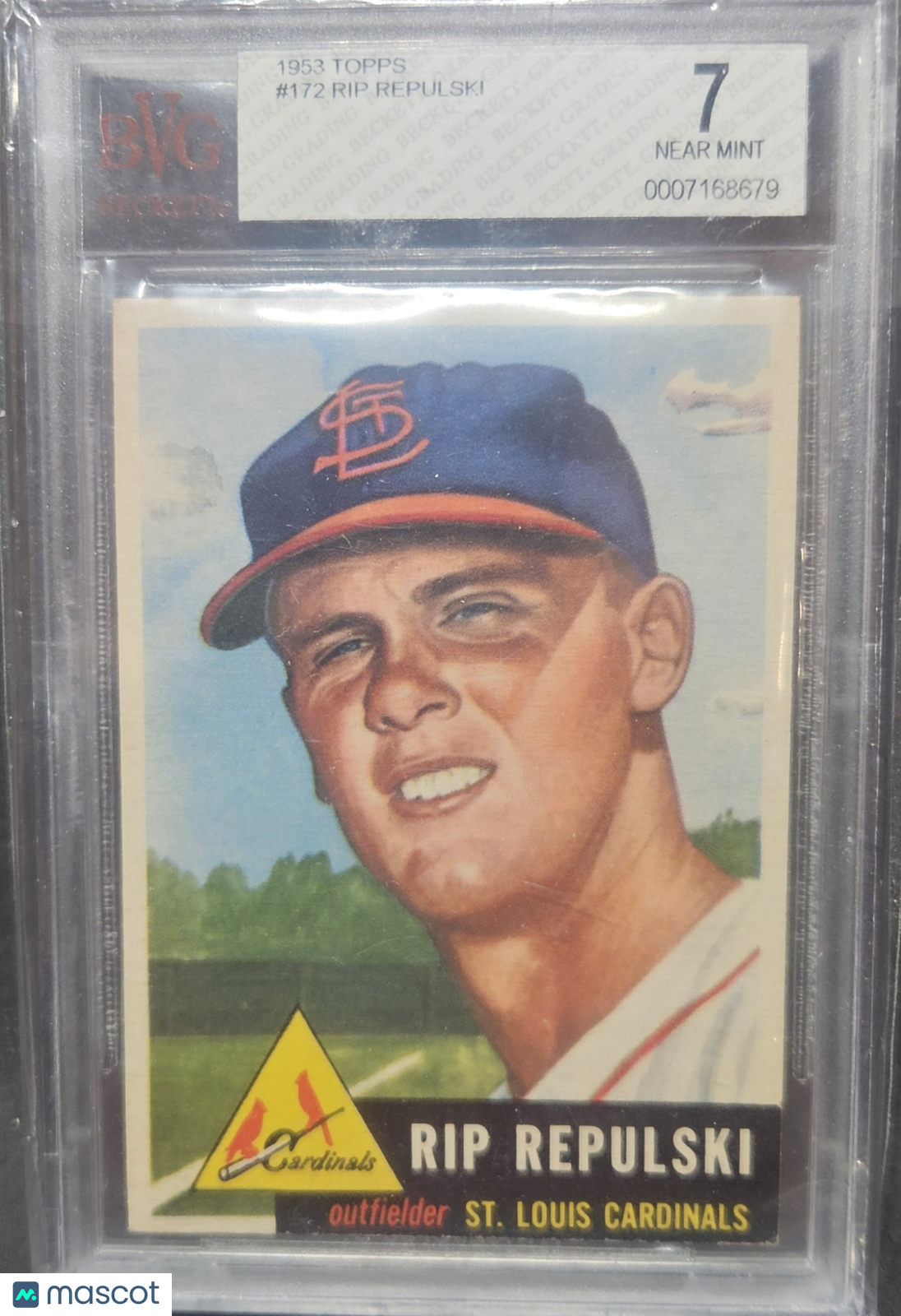 1953 Topps Rip Repulski #172 Rookie BVG 7