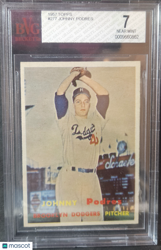 1957 Topps Johnny Podres DP #277 BVG 7