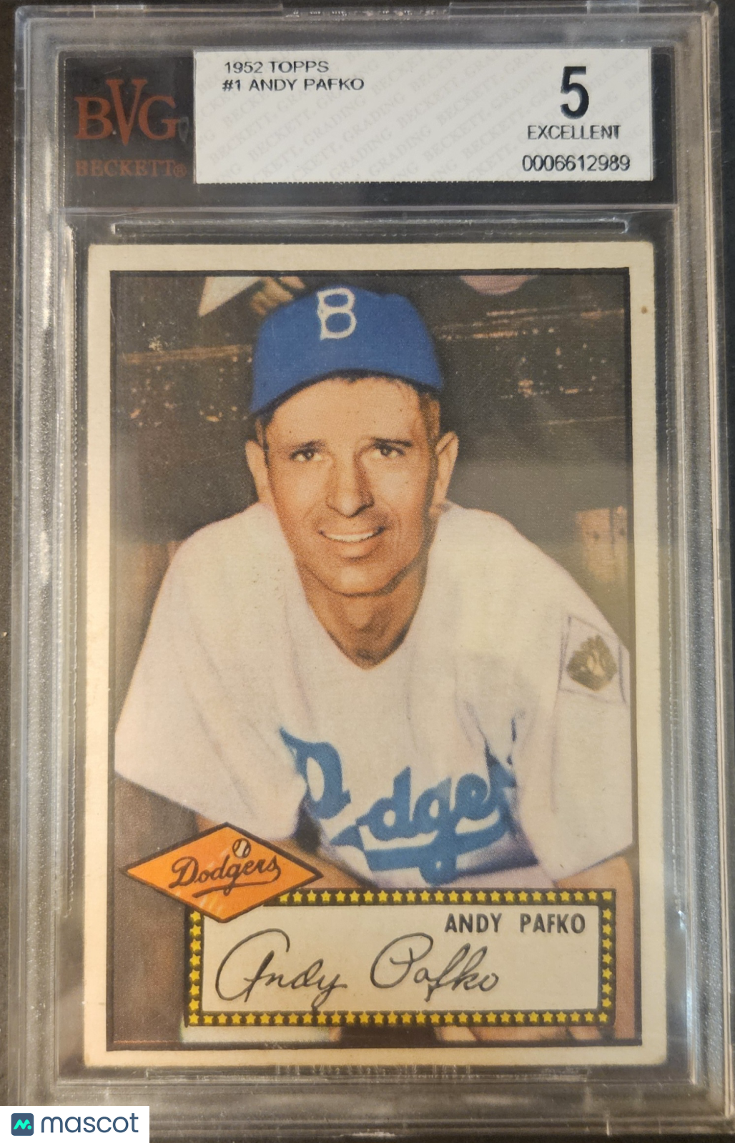 1952 Topps Andy Pafko #1 BVG 5