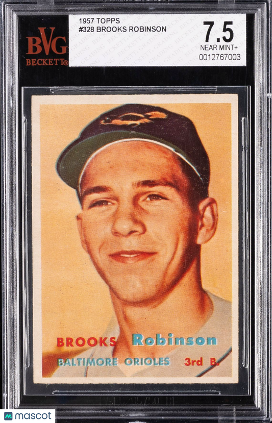 1957 Topps Brooks Robinson #328 Rookie BVG 7.5