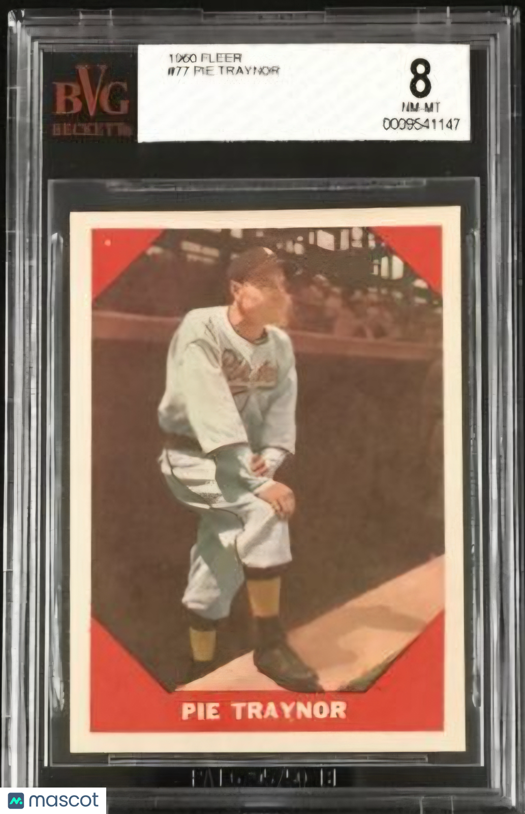 1960 Fleer Pie Traynor #77 BVG 8