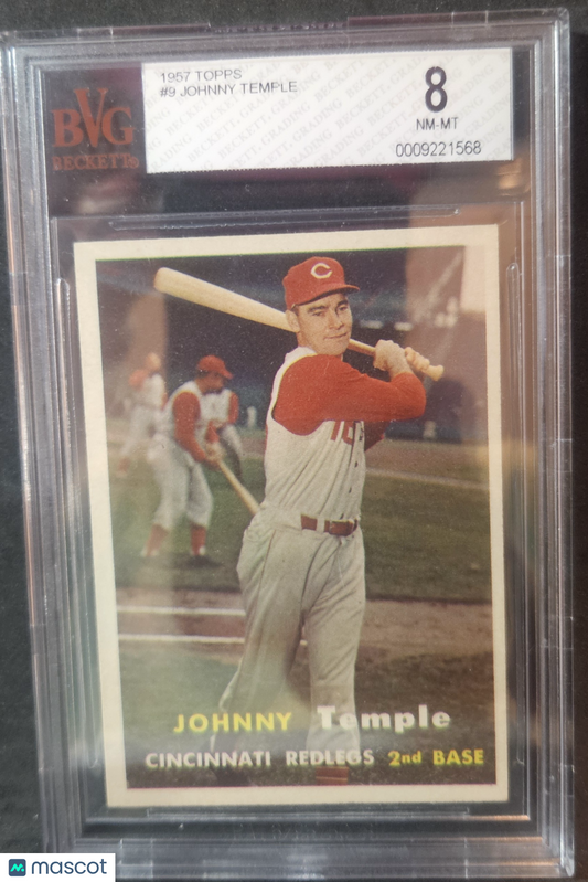 1957 Topps Johnny Temple #9 BVG 8