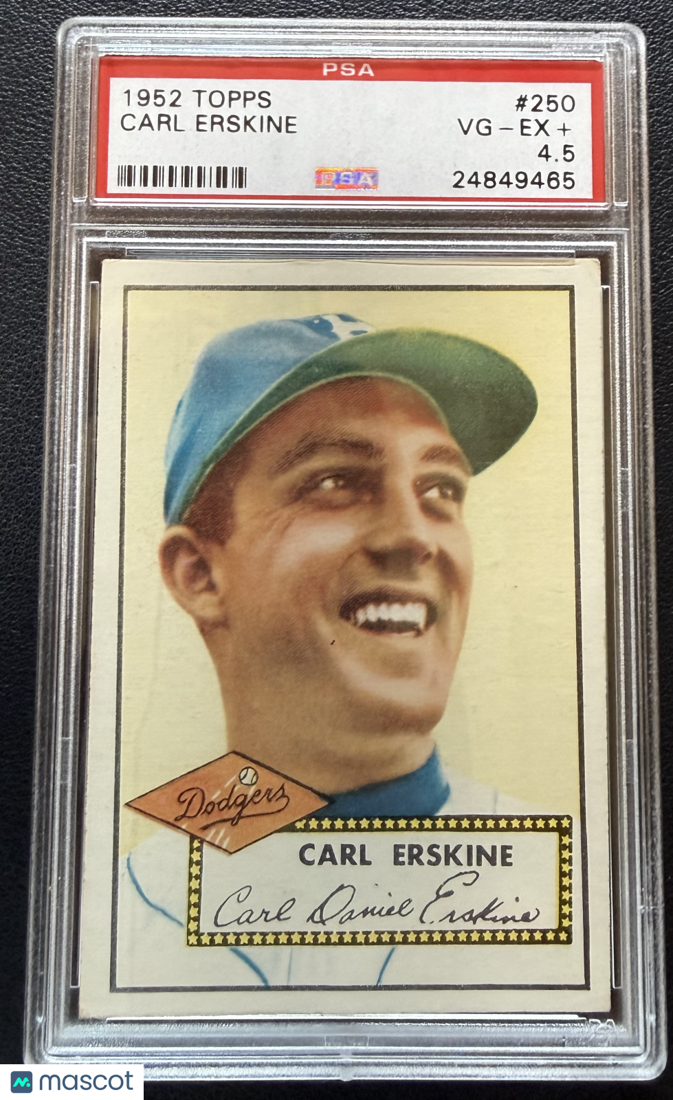 1952 Topps Carl Erskine #250 PSA 4.5
