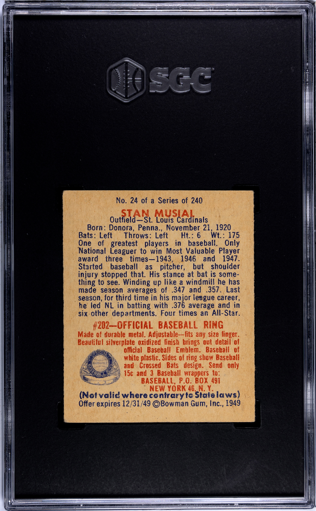 1949 Bowman Stan Musial #24 SGC 5.5