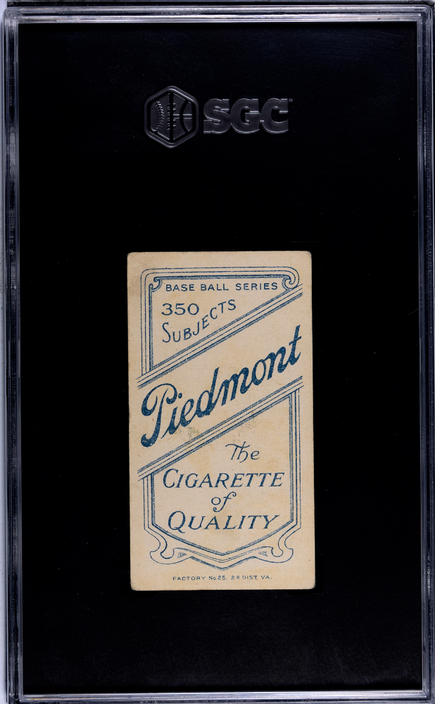 1910 Piedmont Cigarettes (T206) Walter Johnson Portrait SGC 4