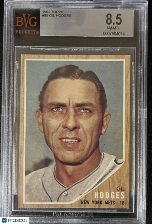 1962 Topps Gil Hodges #85 BVG 8.5