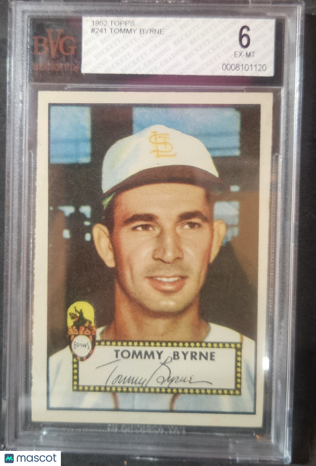 1952 Topps Tommy Byrne #241 BVG 6