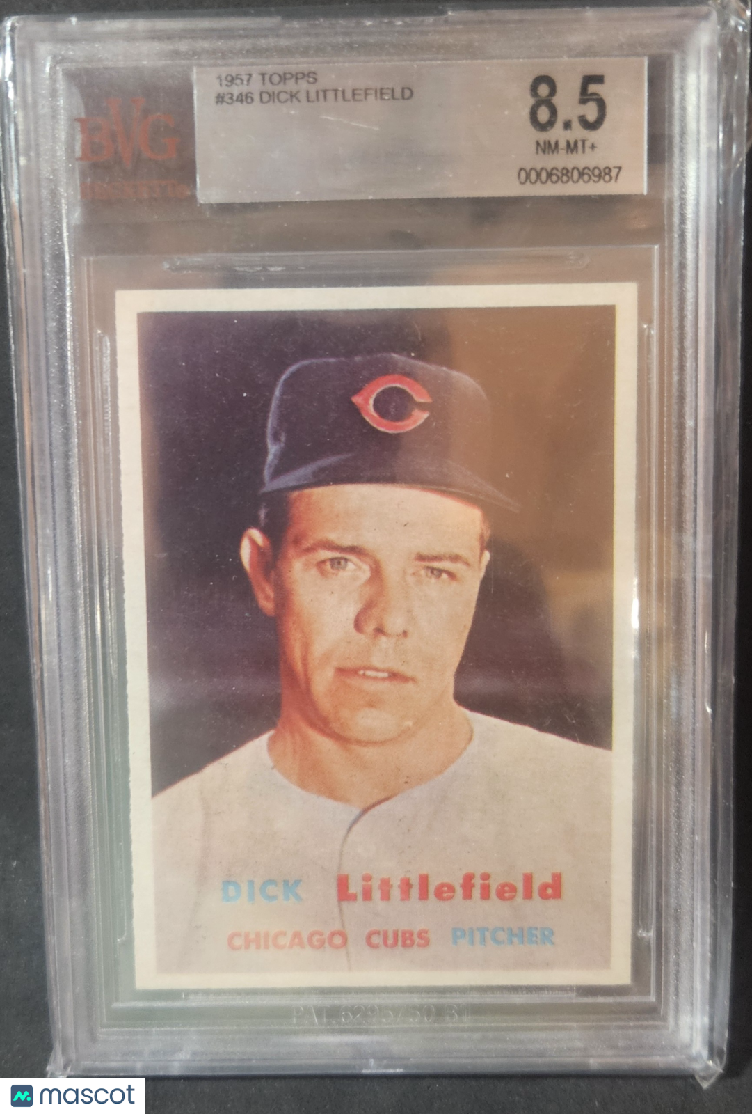1957 Topps Dick Littlefield #346 BVG 8.5