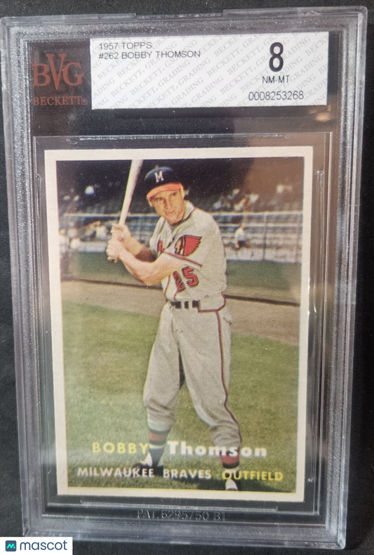 1957 Topps Bobby Thomson #262 BVG 8