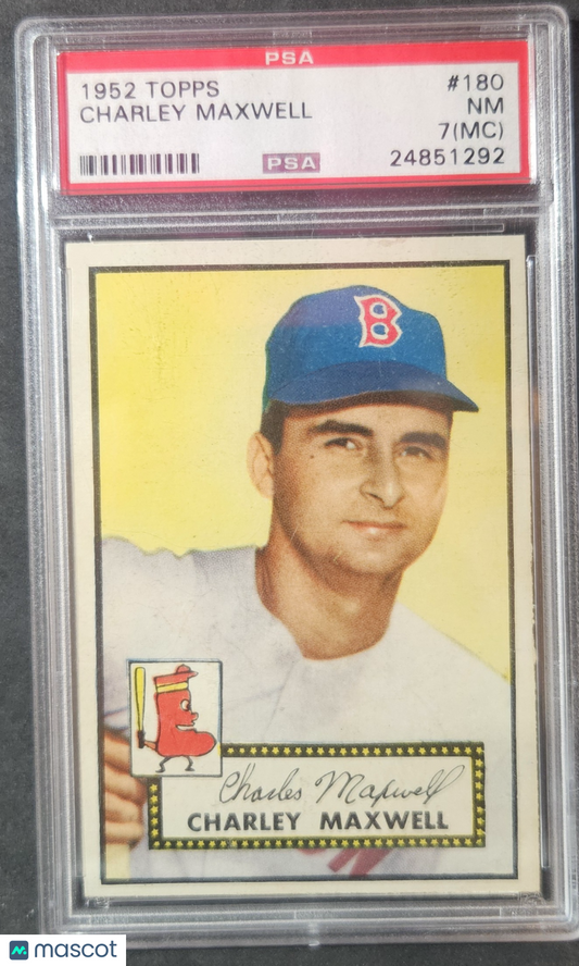 1952 Topps Charley Maxwell #180 MC PSA 7