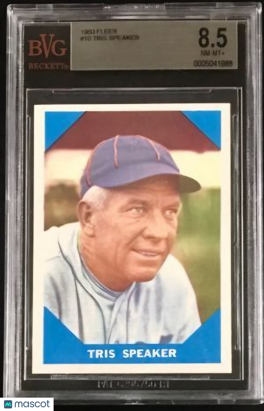 1960 Fleer Tris Speaker #10 BVG 8.5