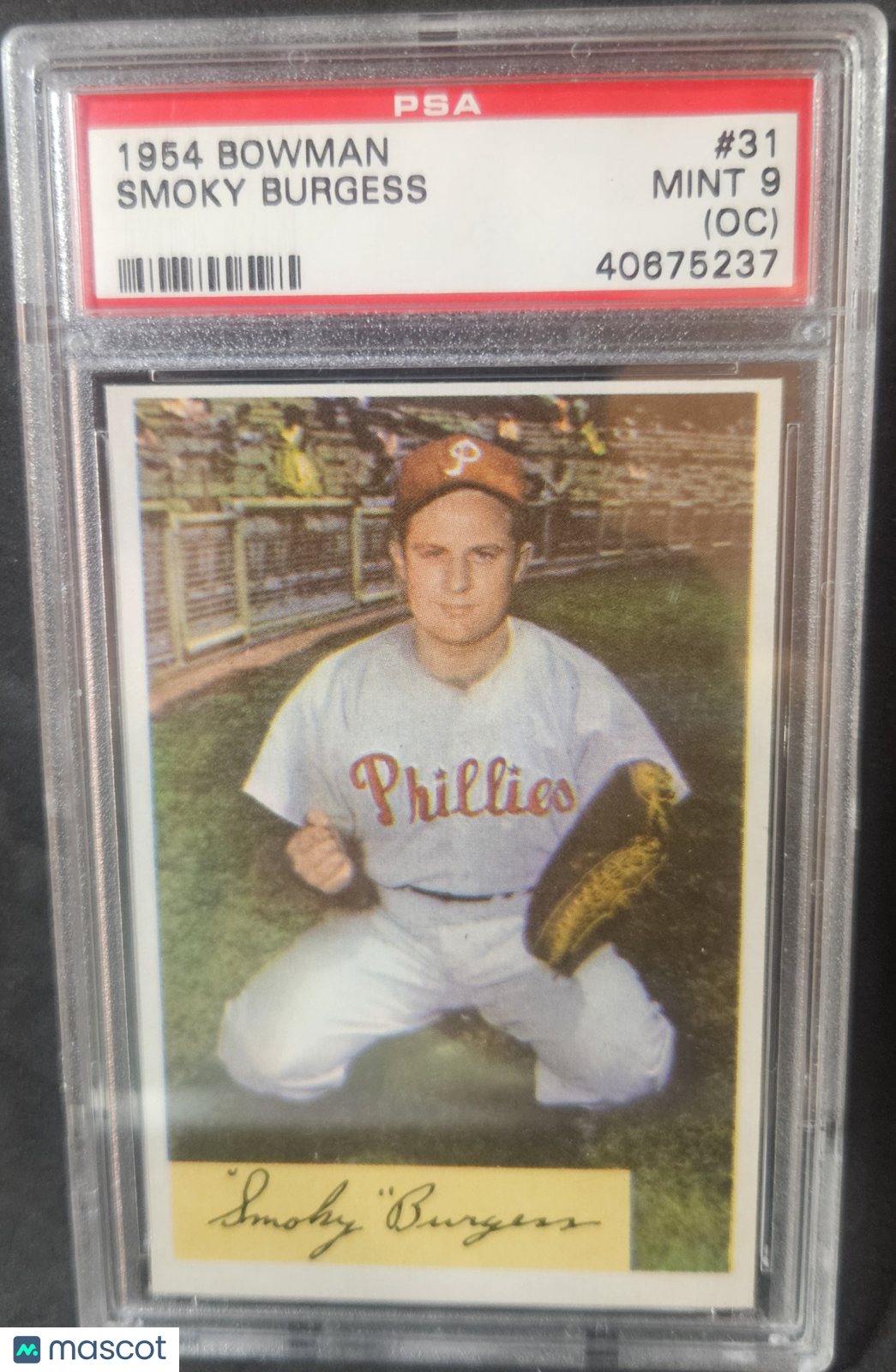 1954 Bowman Smoky Burgess #31 Oc PSA 9
