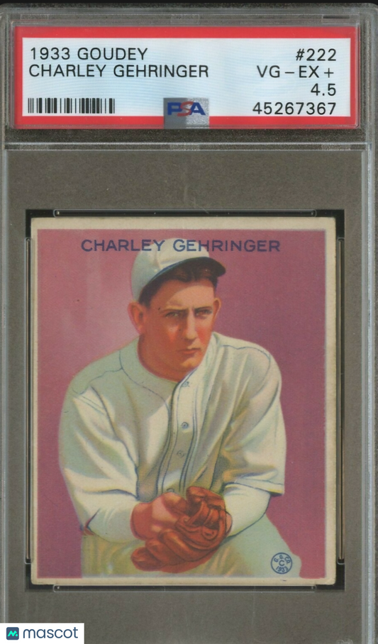 1933 Goudey Charley Gehringer #222 PSA 4.5