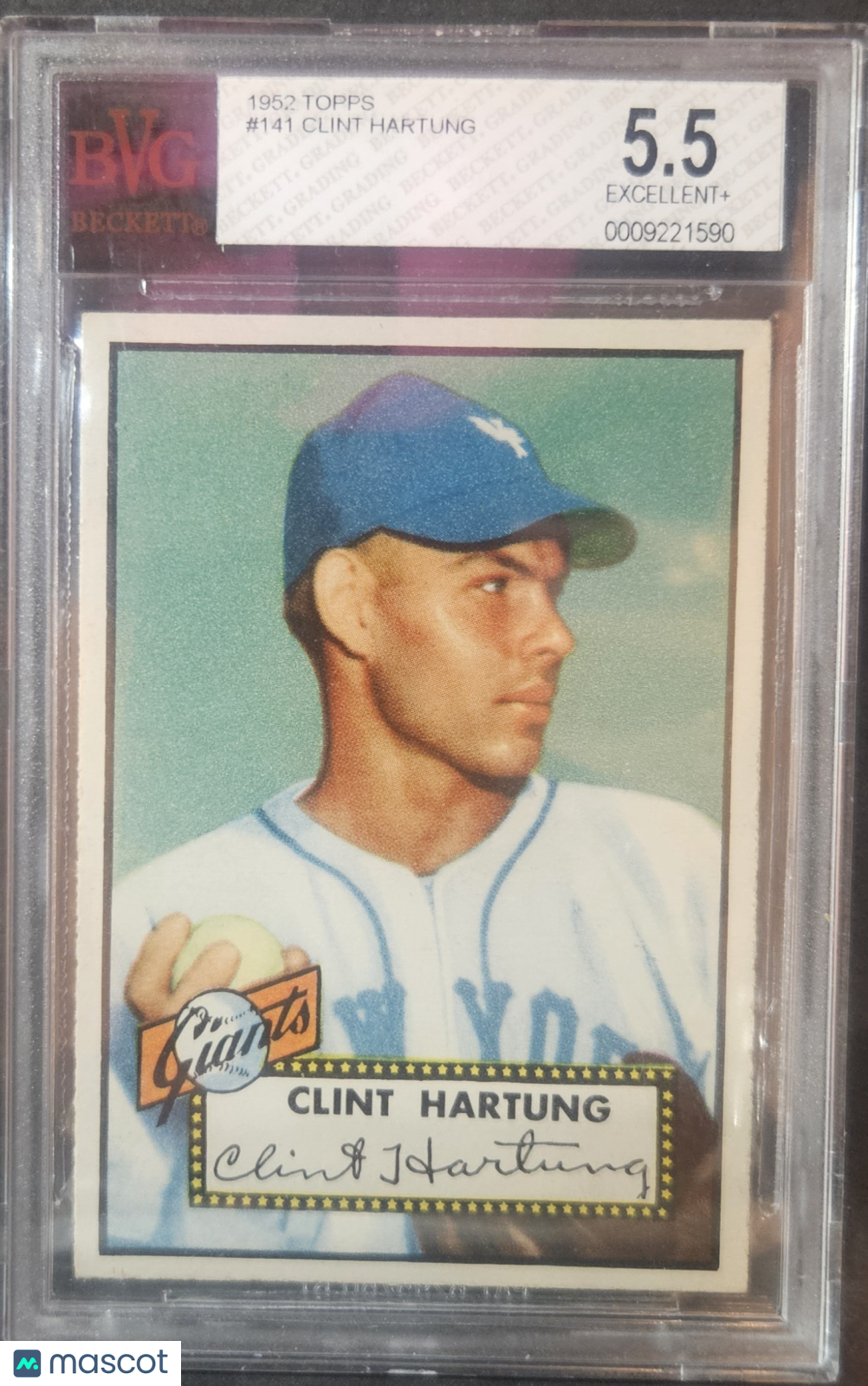 1952 Topps Clint Hartung #141 BVG 5.5