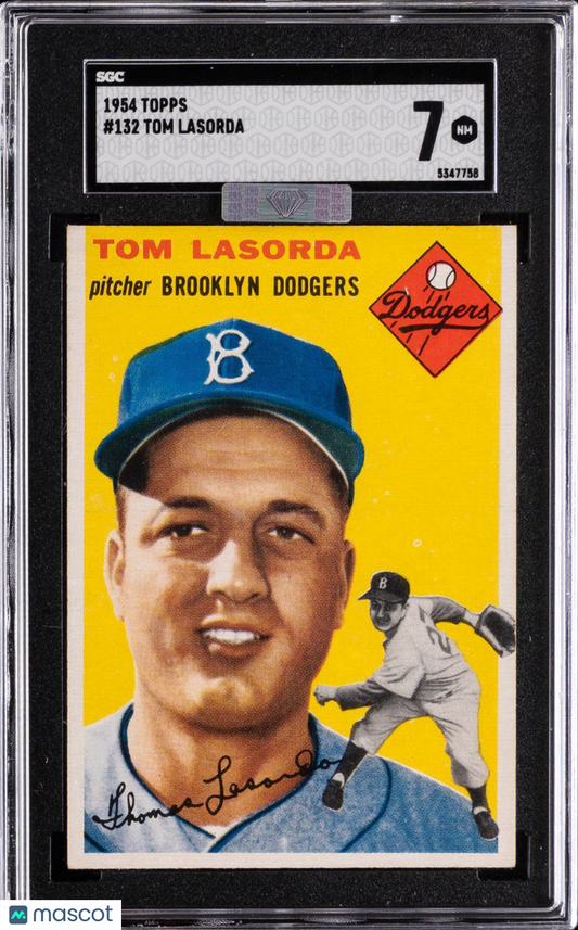 1954 Topps Tom Lasorda #132 SGC 7 MBA Silver
