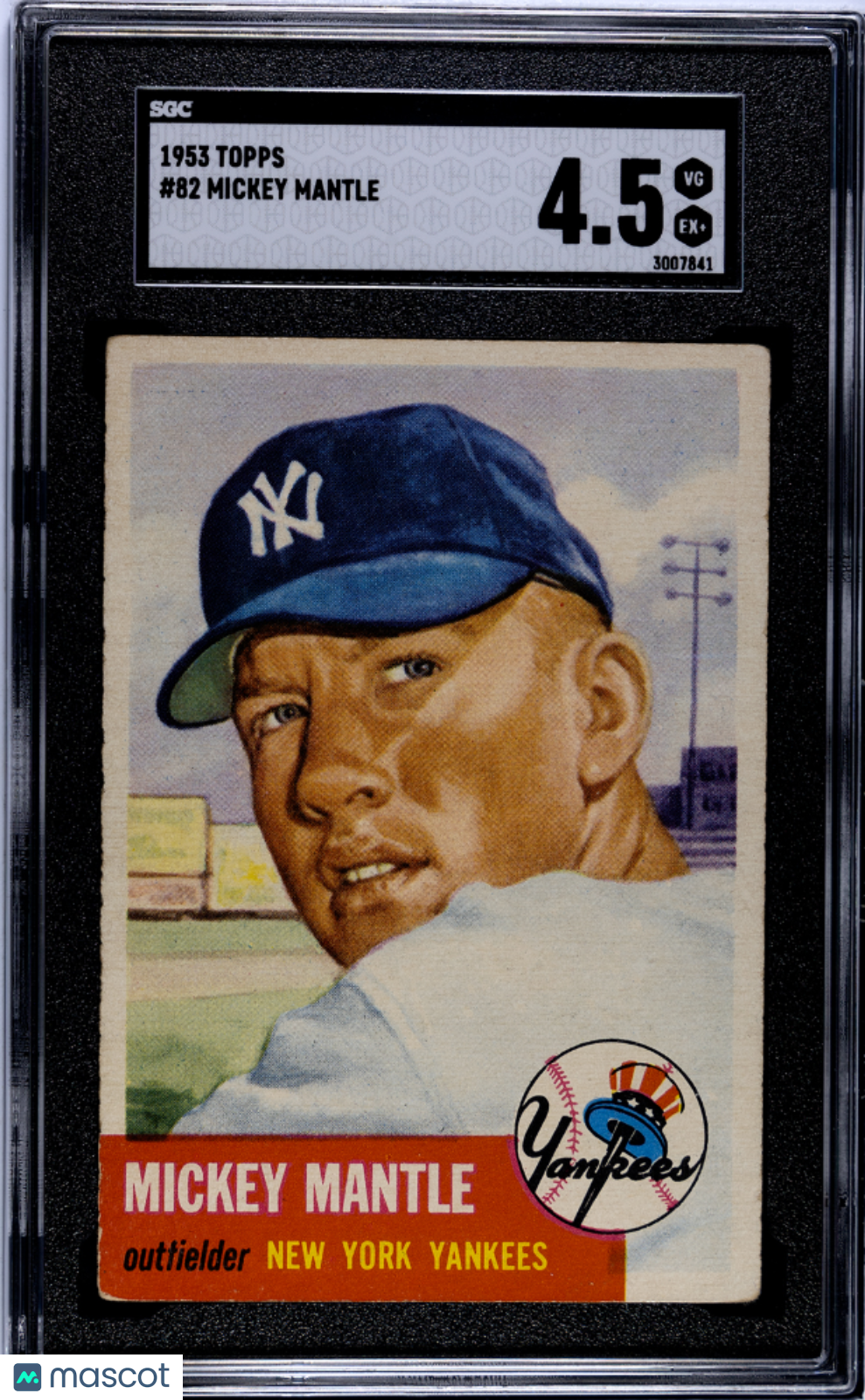1953 Topps Mickey Mantle #82 SGC 4.5 Amazingly centered!
