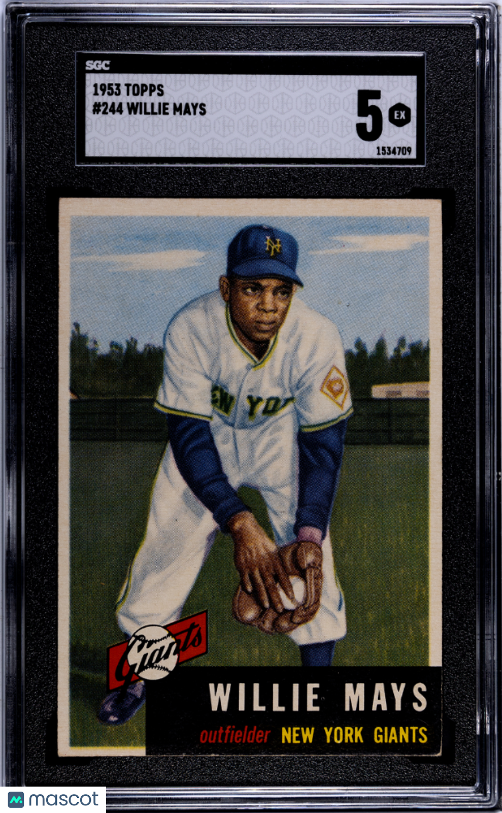 1953 Topps Willie Mays #244 SGC 5