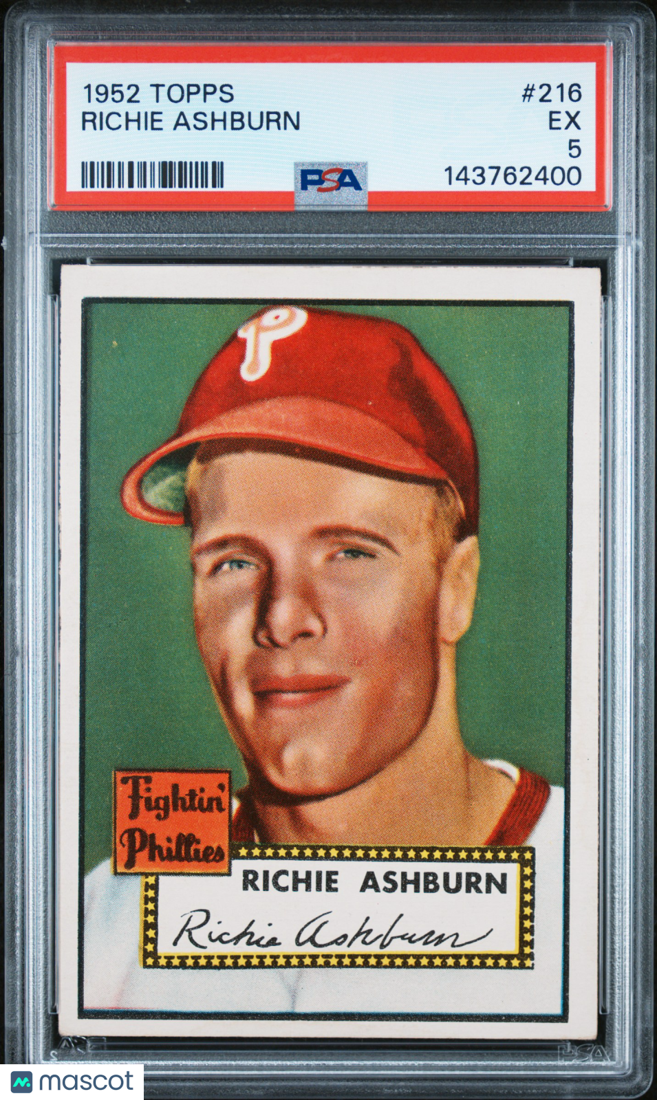 1952 Topps Richie Ashburn #216 PSA 5