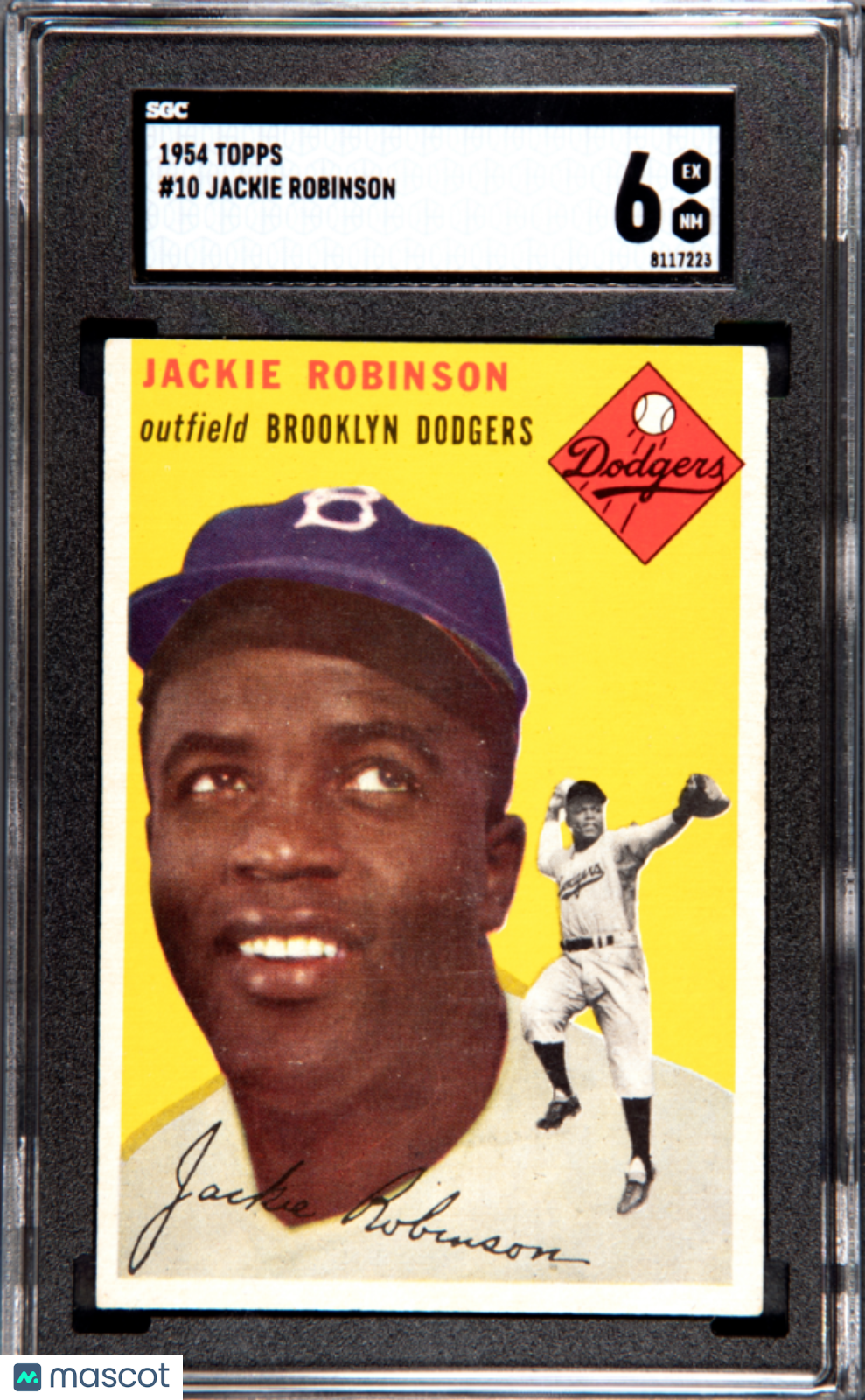 1954 Topps Jackie Robinson #10 SGC 6