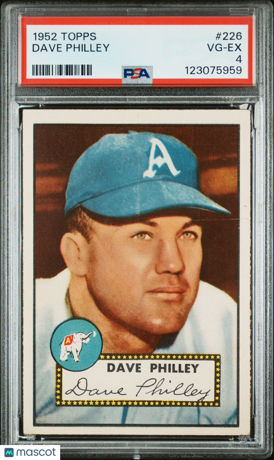1952 Topps Dave Philley #226 PSA 4