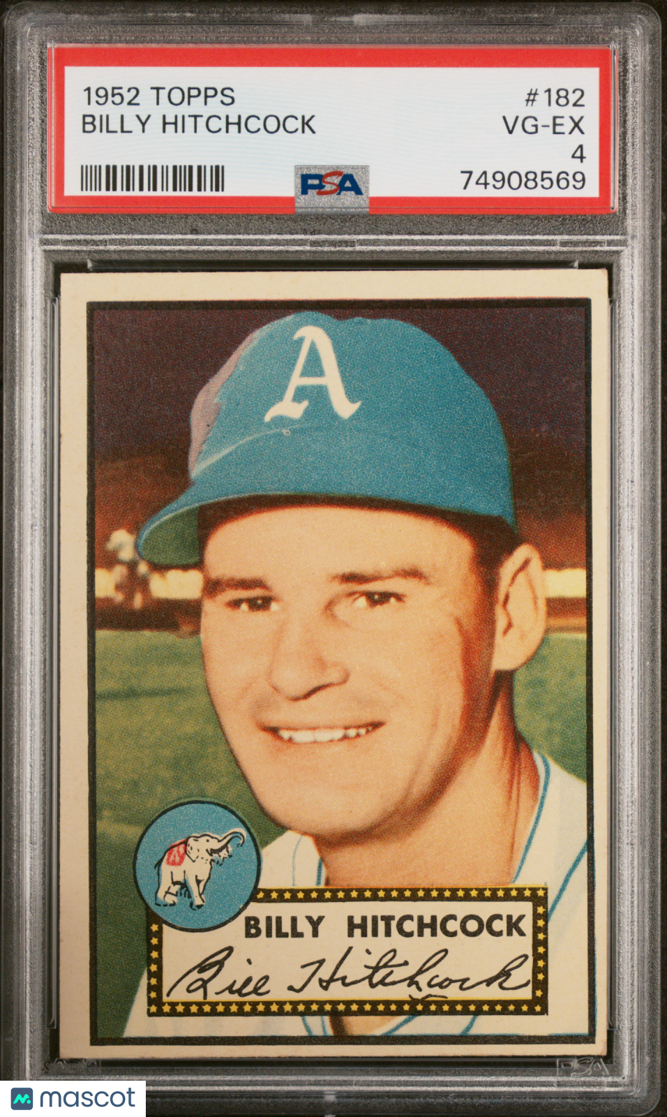1952 Topps Billy Hitchcock #182 PSA 4