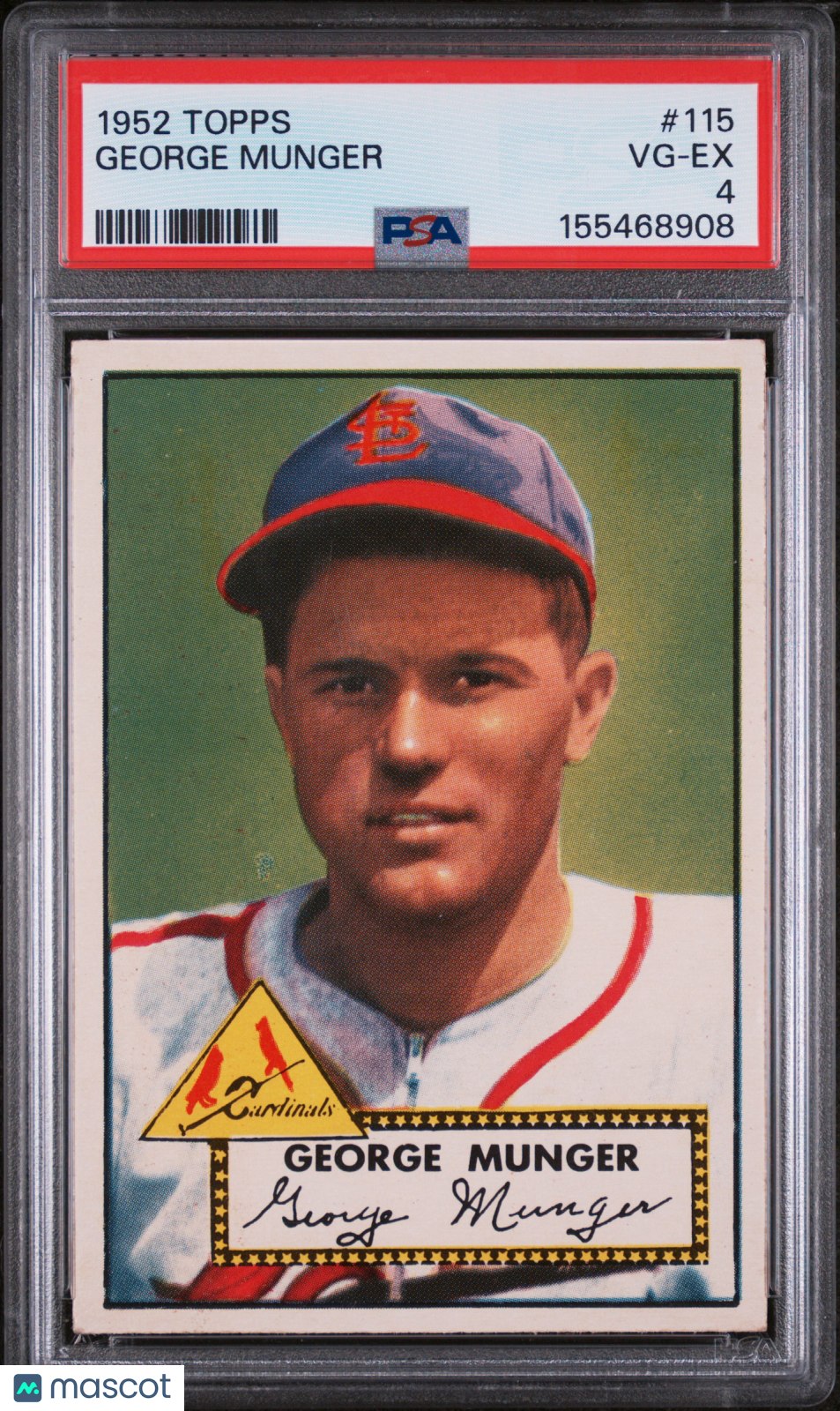 1952 Topps George Munger #115 PSA 4