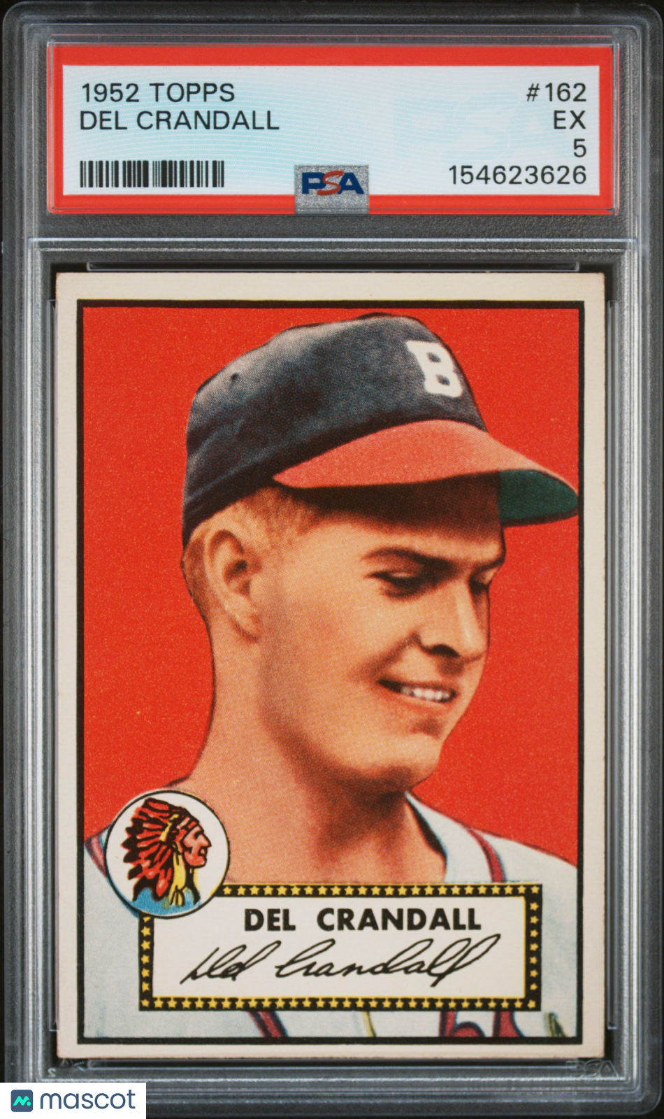 1952 Topps Del Crandall #162 PSA 5