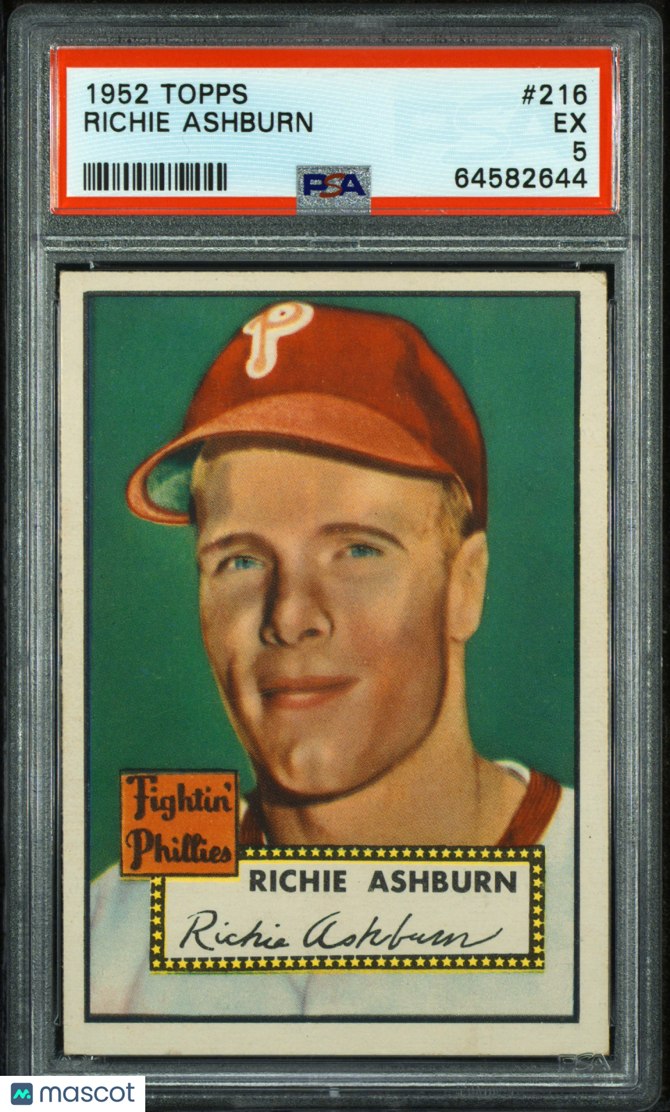 1952 Topps Richie Ashburn #216 PSA 5
