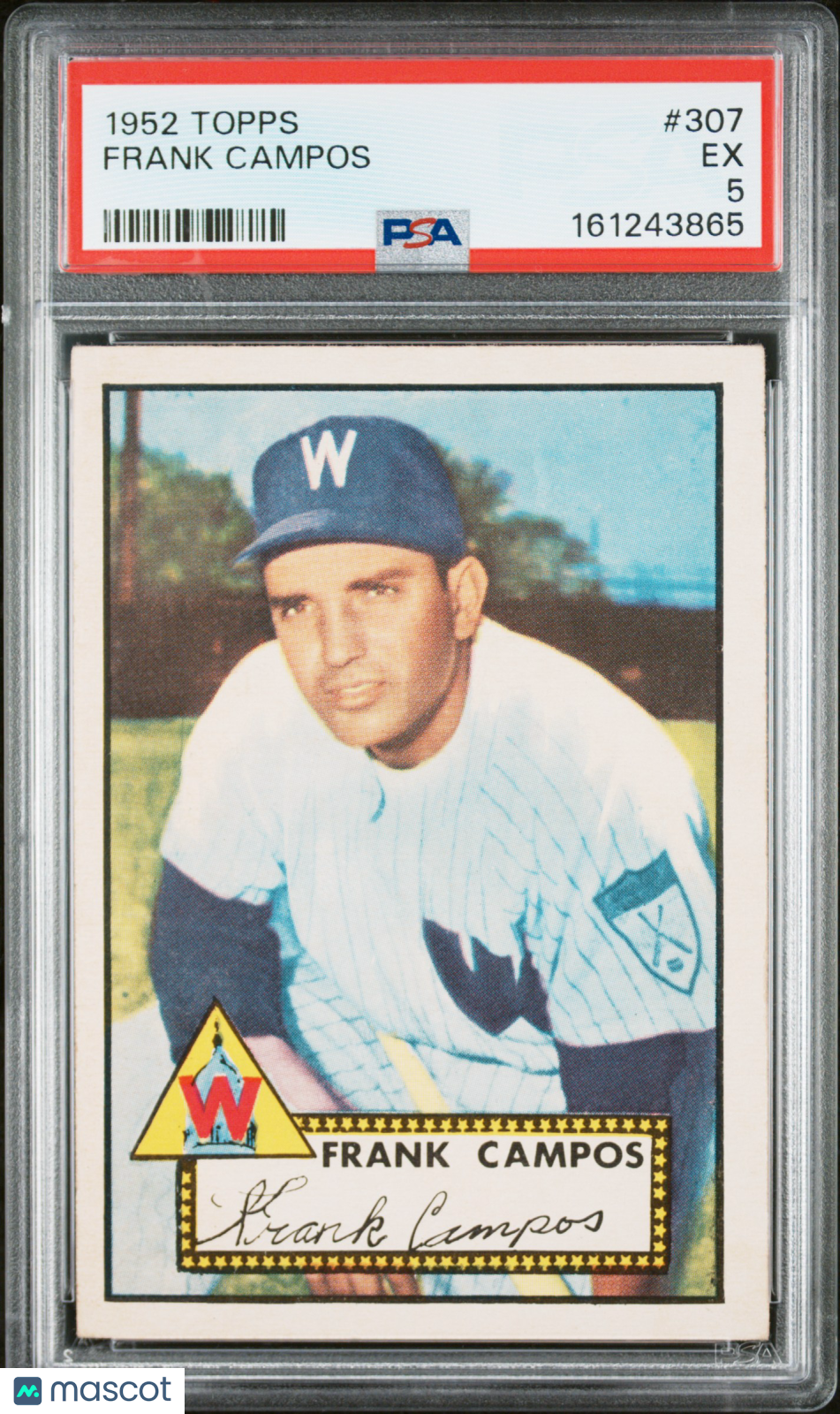 1952 Topps Frank Campos #307 PSA 5