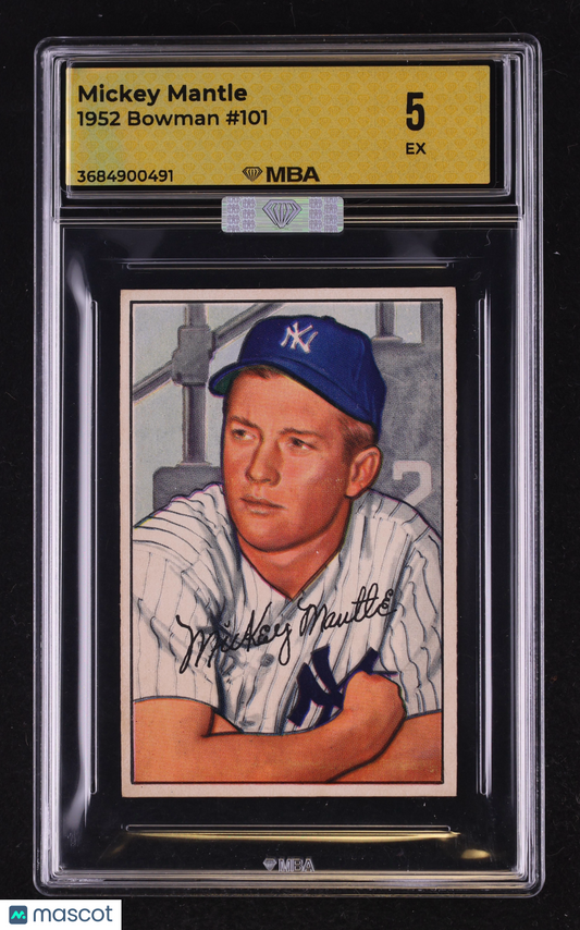 1952 Bowman Mickey Mantle #101 MBA 5, MBA Silver Diamond