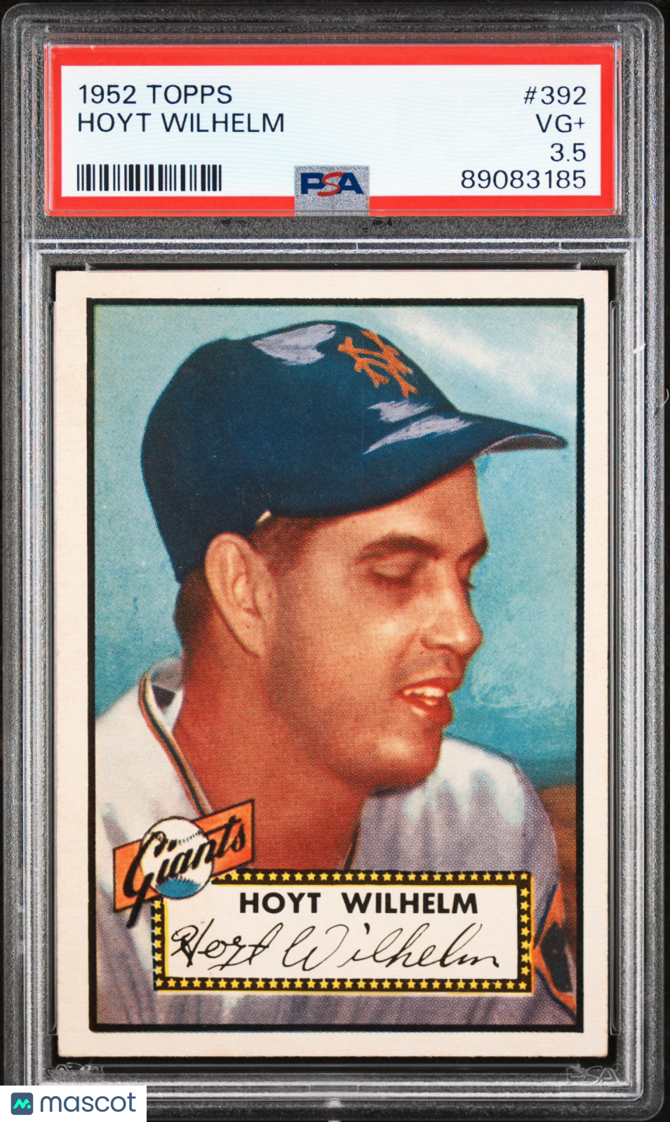 1952 Topps Hoyt Wilhelm #392 PSA 3.5 Diamond review candidate