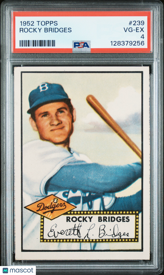 1952 Topps Rocky Bridges #239 PSA 4