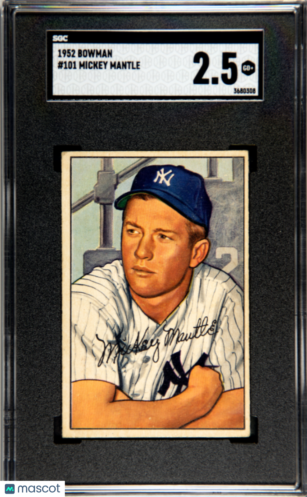 1952 Bowman Mickey Mantle #101 SGC 2.5