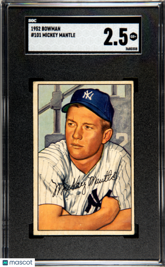 1952 Bowman Mickey Mantle #101 SGC 2.5