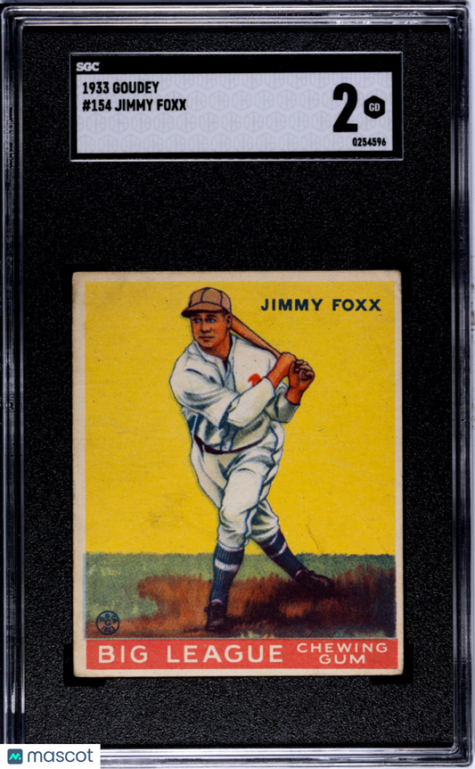 1933 Goudey Jimmy Foxx #154 SGC 2