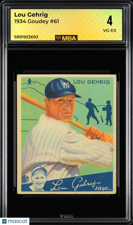 1934 Goudey Lou Gehrig #61 MBA 4