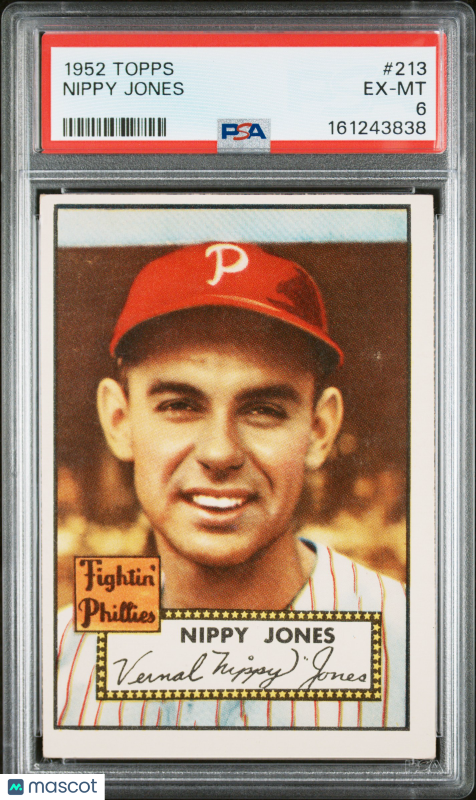 1952 Topps Nippy Jones #213 PSA 6