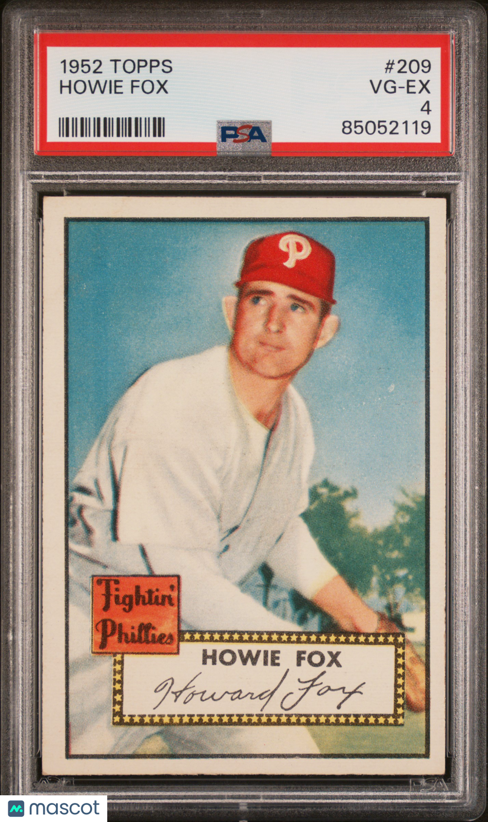 1952 Topps Howie Fox #209 PSA 4