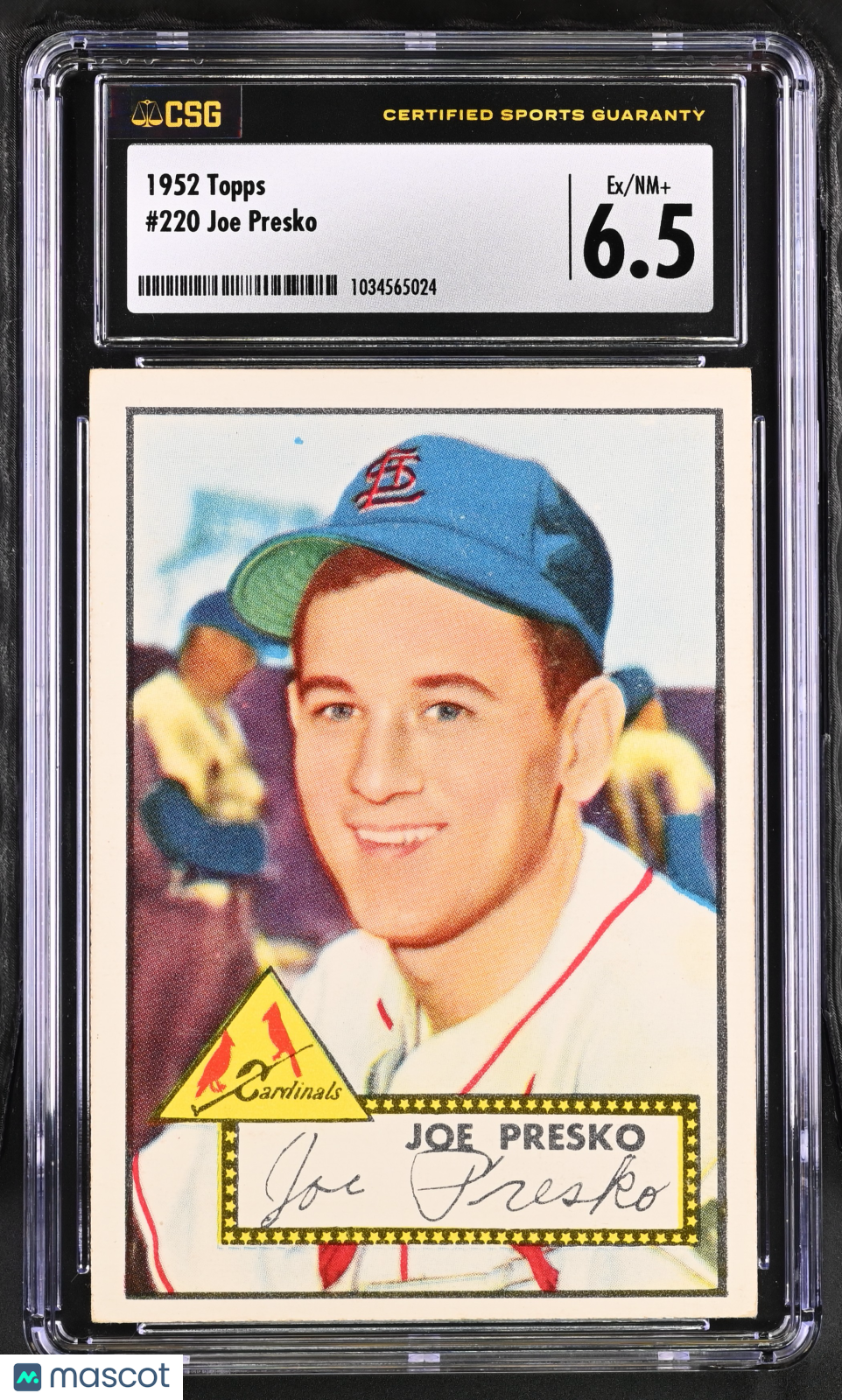 1952 Topps Joe Presko #220 CGC 6.5