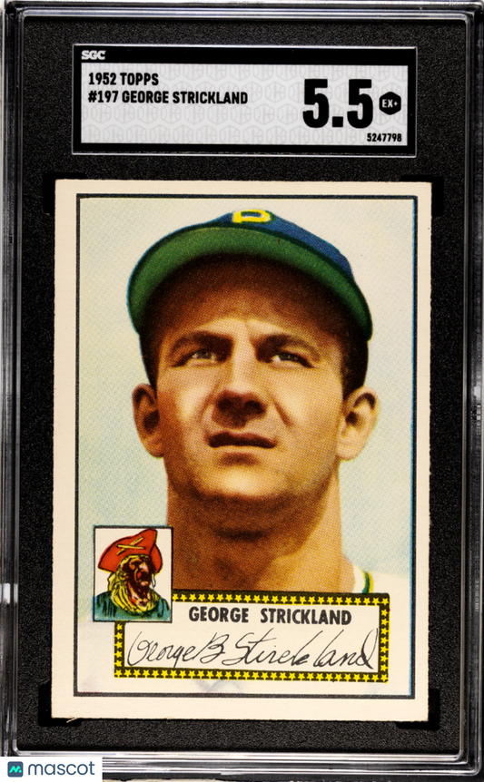 1952 Topps George Strickland #197 SGC 5.5