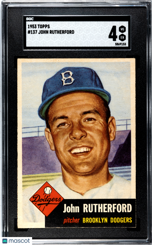 1953 Topps John Rutherford #137 SGC 4