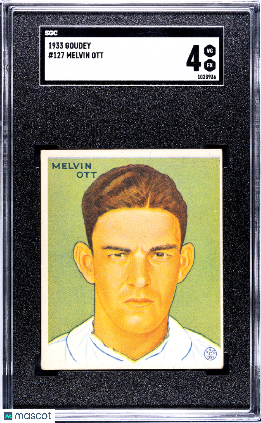 1933 Goudey Melvin Ott #127 SGC 4
