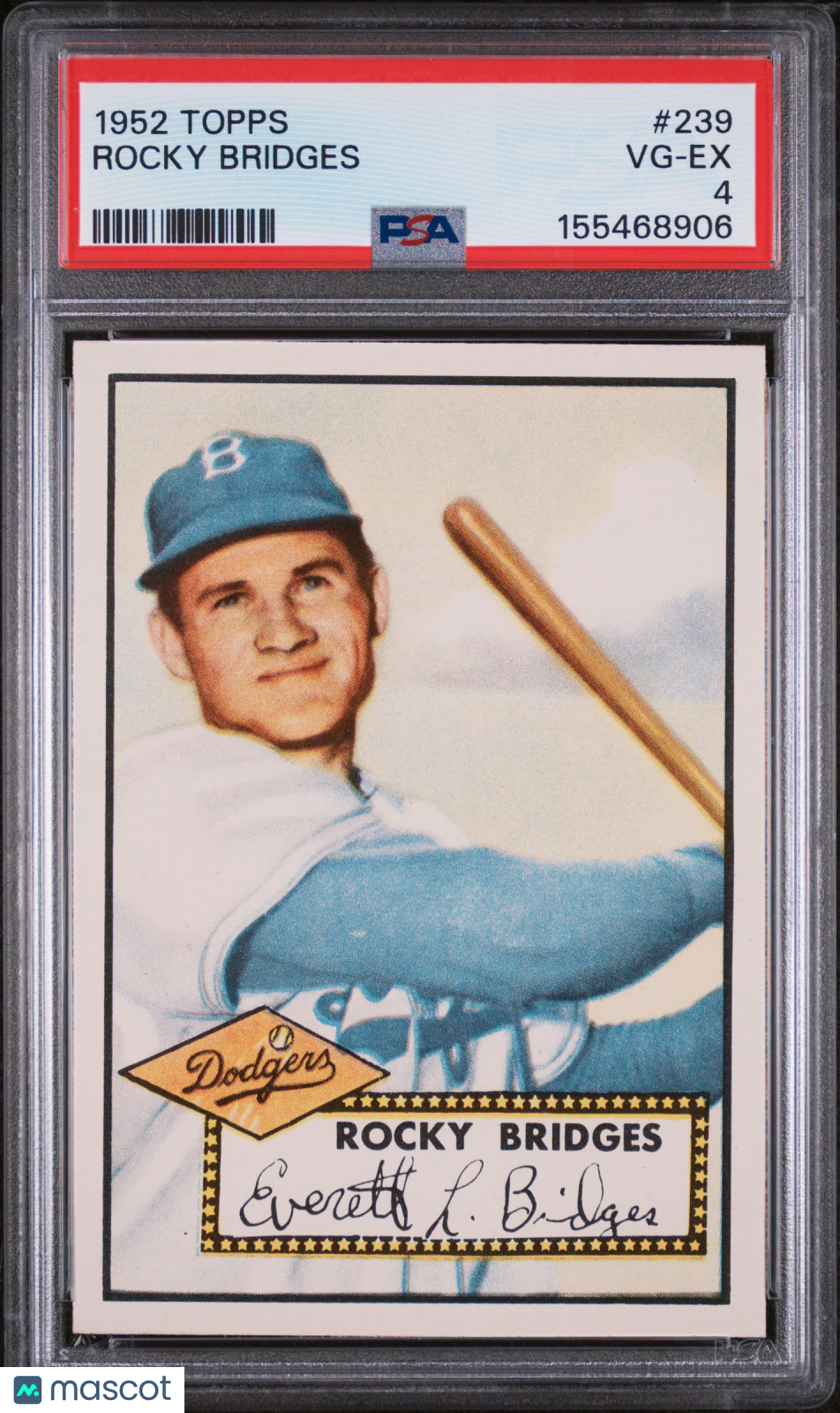 1952 Topps Rocky Bridges #239 PSA 4