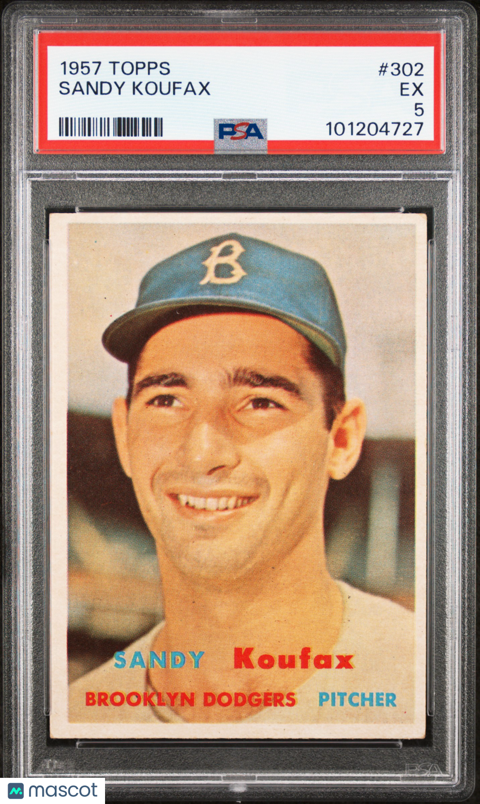 1957 Topps Sandy Koufax #302 PSA 5