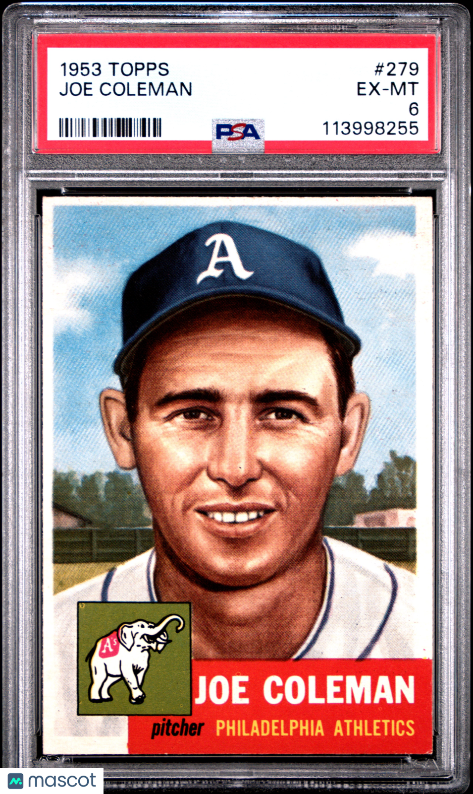 1953 Topps Joe Coleman #279 PSA 6